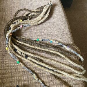 Dreadlock extensions Viking rainbow rave hippie boho stars